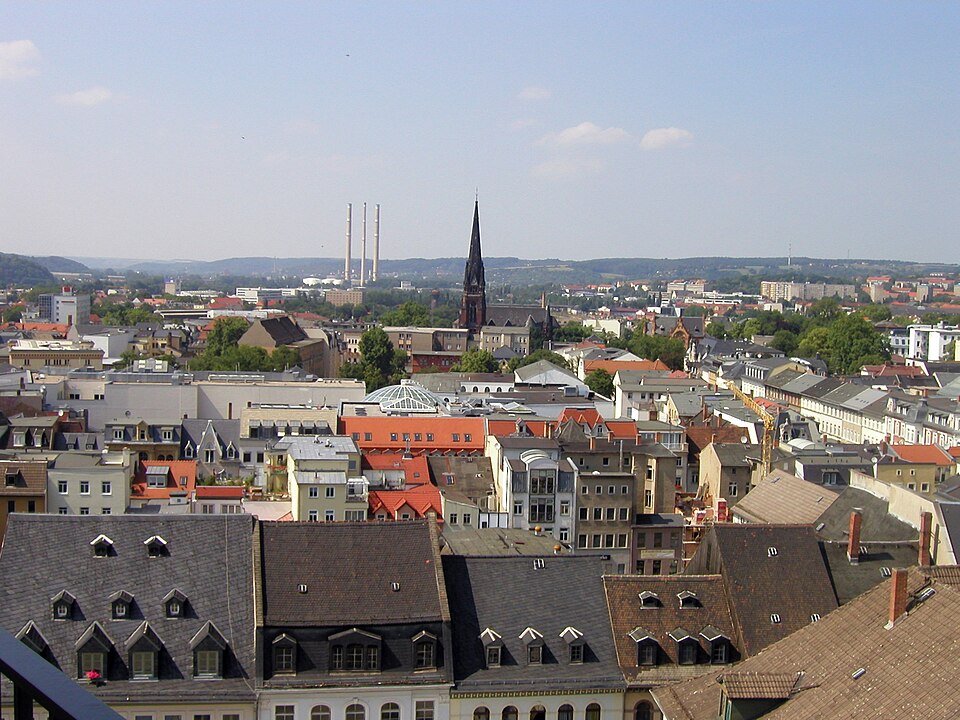 Dach-Fachbetriebe in Gera: Blick vom Rathausturm – Foto: Schorle Dach-Fachbetriebe in Gera: Blick vom Rathausturm