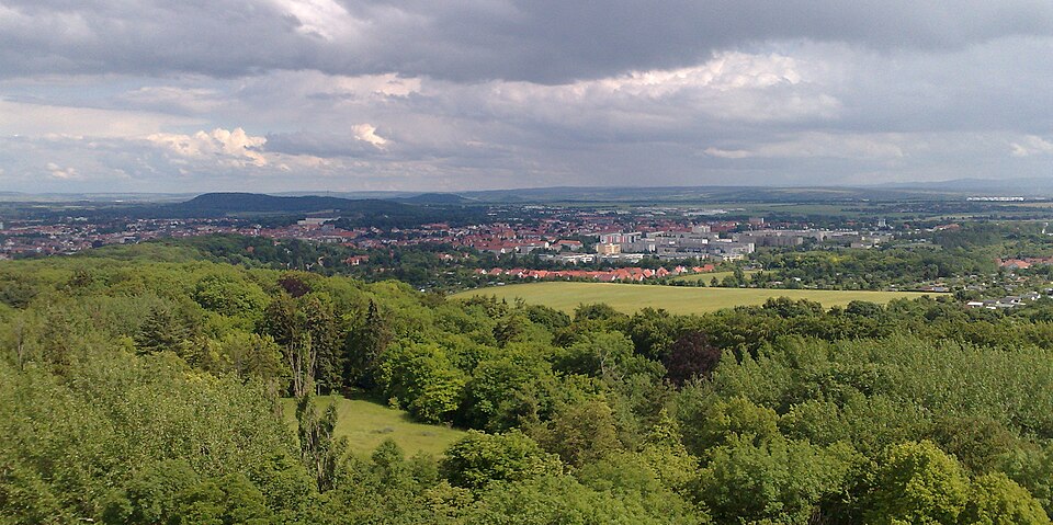 Dach-Fachbetriebe in Gotha: Blick vom Bürgerturm – Foto: Muelli24 at German Wikipedia Dach-Fachbetriebe in Gotha: Blick vom Bürgerturm
