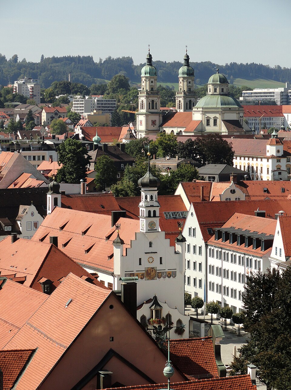 Dach-Fachbetriebe in Kempten (Allgäu): Sicht auf Altstadt