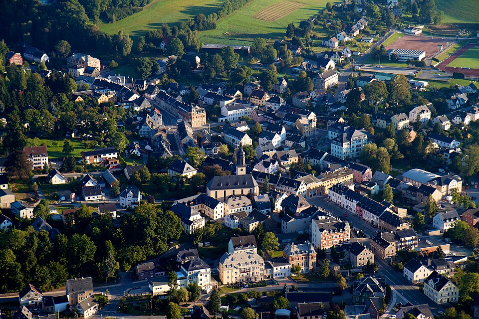 Dach-Fachbetriebe in Thum: Luftbild – Foto: Sandro Oestereich Dach-Fachbetriebe in Thum: Luftbild